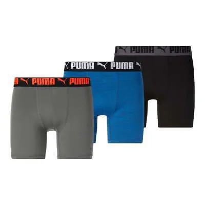 Puma 3Pk Mens Athletic Fit Heather Boxer Brief Mens Size M 85838202