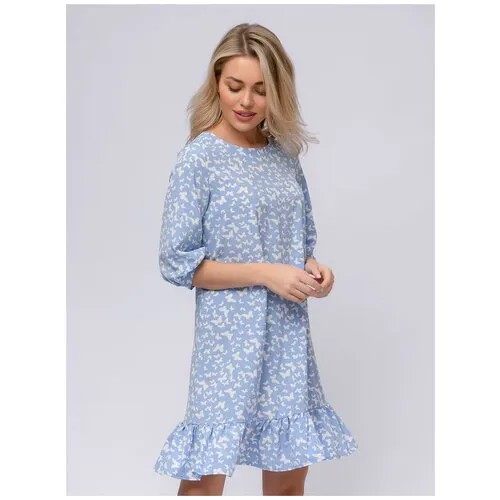 Платье 1001dress, размер 56, голубой
