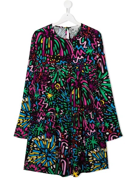 Stella McCartney Kids платье с принтом Fireworks
