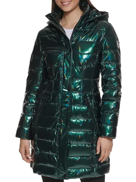 Пуховик с капюшоном Guess, цвет Spruce