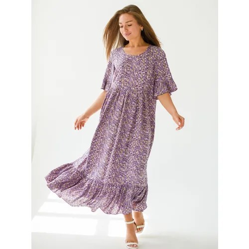 Платье Текстильный Край, размер 54, фиолетовый