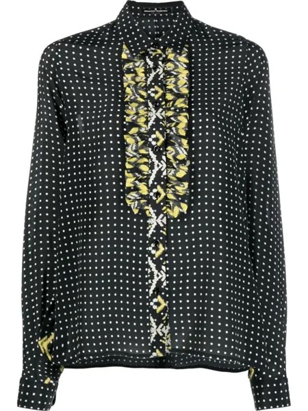 Ermanno Scervino шелковая блузка в горох, черный