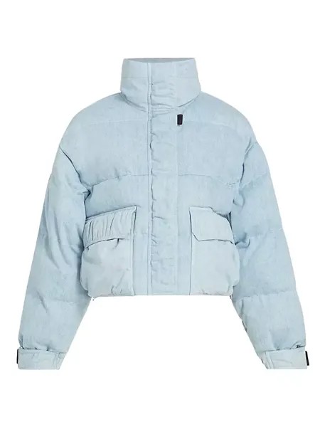 Джинсовая куртка-пуховик Nova из коллаборации с Shoreditch Ski Club Agolde, цвет marbled ind