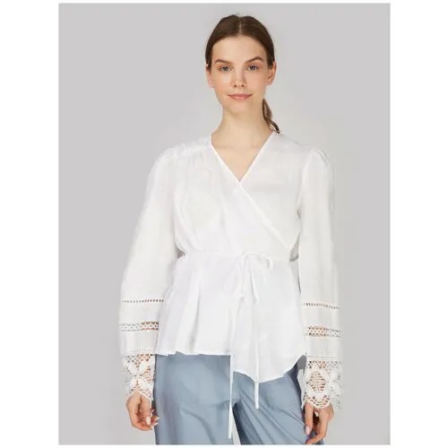 Блуза SFIZIO, размер 40, белый