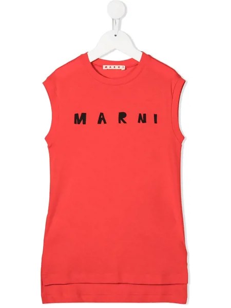Marni Kids платье без рукавов с логотипом