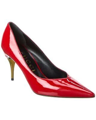 Женские лакированные туфли с логотипом Gucci