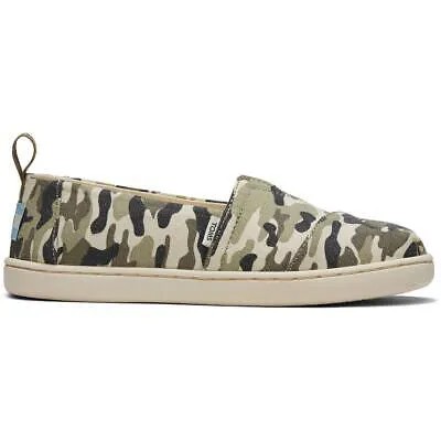 Toms Girls Alpargata Туфли на плоской подошве Камуфляжные лоферы без шнуровки BHFO 0336