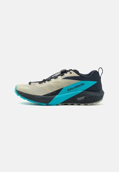 Кроссовки для бега по пересеченной местности Sense Ride 5 Salomon, цвет alfalfa/carbon/peacock blue