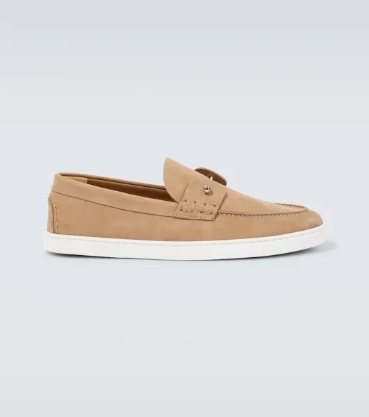 Туфли-Лодочки Chambeliboat из нубука Christian Louboutin, бежевый