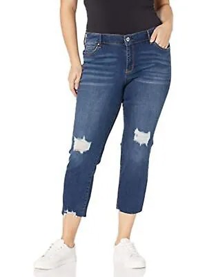 JESSICA SIMPSON Женские синие джинсовые рваные джинсы прямого кроя с высокой посадкой для подростков 26