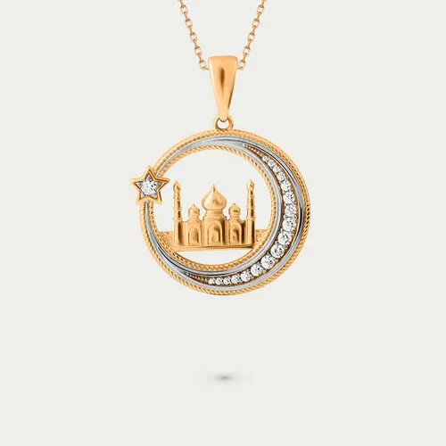 Подвеска GOLD CENTER, золото, 585 проба, фианит