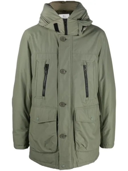 Woolrich пуховик с капюшоном, зеленый