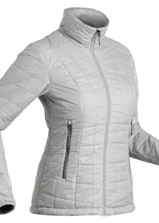 Куртка для треккинга в горах женская TREK 100, размер: S, цвет: Стальной Серый FORCLAZ Х Декатлон