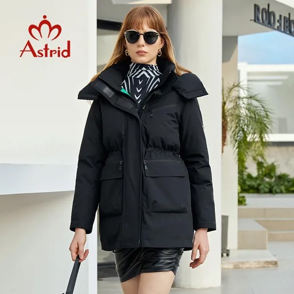 Astrid 2022 новые женские хлопковые пальто средней длины, верхняя одежда, стильные водонепроницаемые парки, ветрозащитная одежда, Женская куртк...