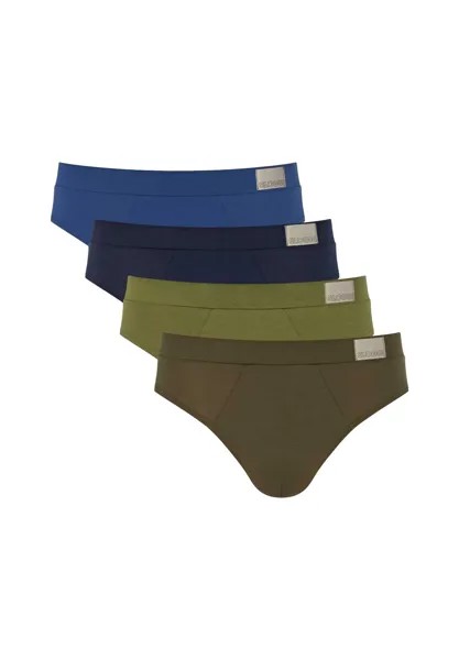 Мужские трусы, 4 шт. - Go Natural Brief C4P, натуральный хлопок sloggi, синий