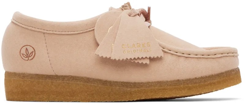 Розовые оксфорды Wallabee из искусственной замши Clarks Originals