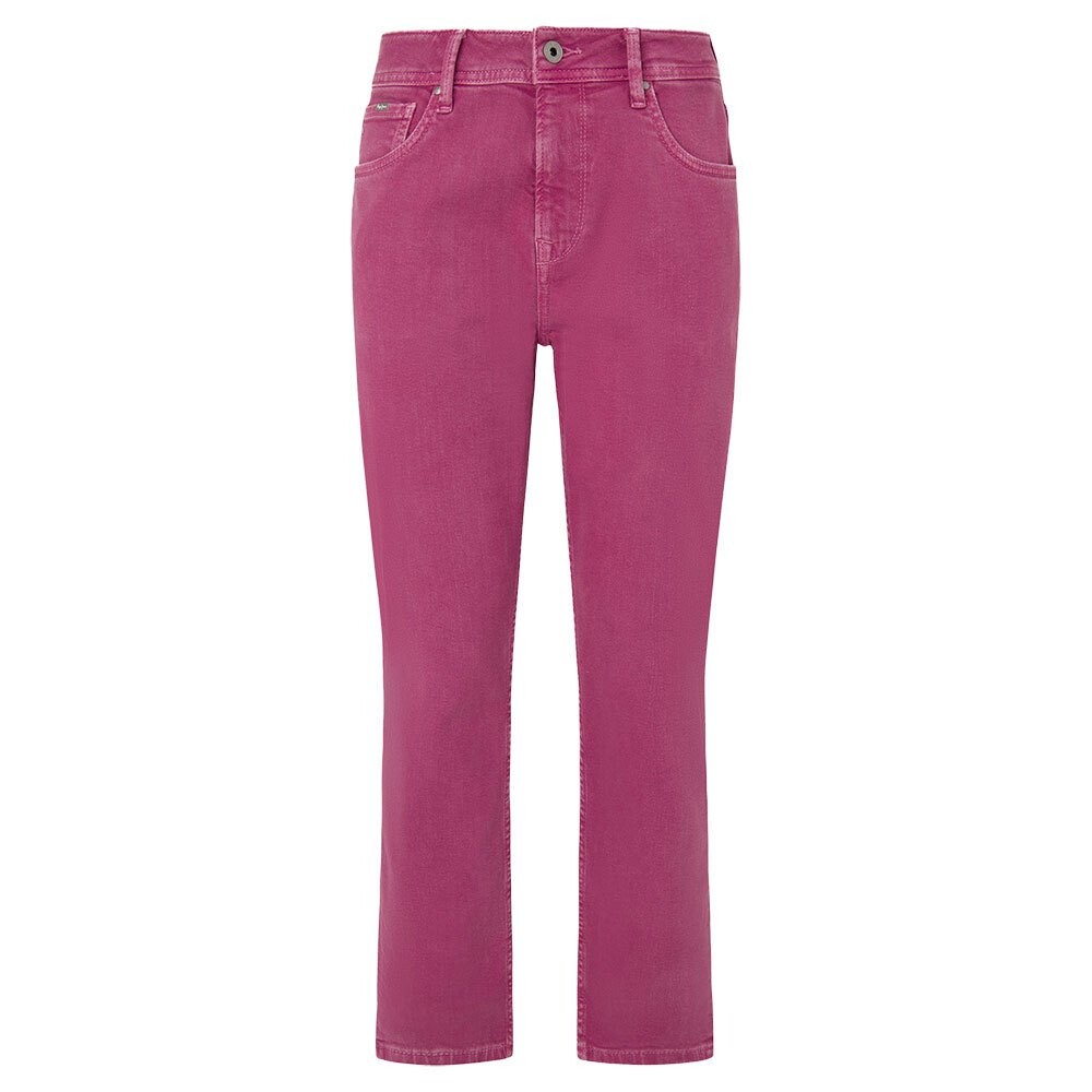 Джинсы Pepe Tapered Fit high waist, розовый