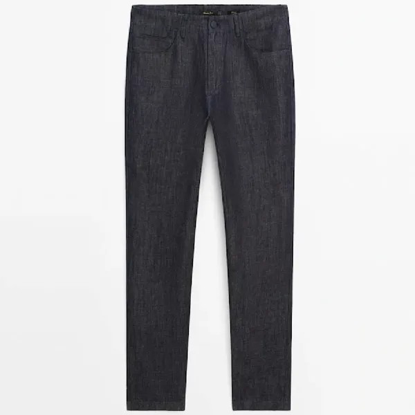 Джинсы Massimo Dutti Cotton Blend, темно-синий