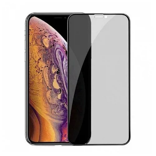 Стекло Антишпион для iPhone 12/12 Pro, черное в упаковк