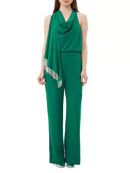 Комбинезон Momo с бахромой Trina Turk, цвет emerald