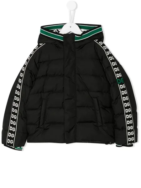 Dolce & Gabbana Kids дутая куртка с логотипом