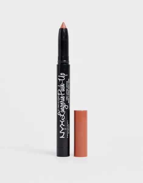 Матовая губная помада NYX Professional Makeup - Lip Lingerie (Bedtime Flirt Brown)-Красный