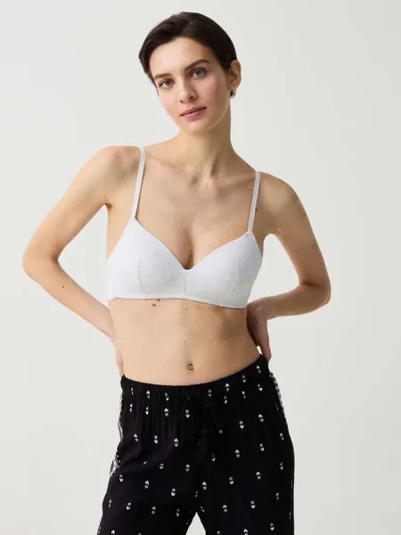 Бюстгальтер Nicole из органического хлопка стрейч Ovs, цвет light grey marl
