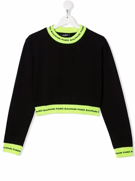Balmain Kids свитер с логотипом