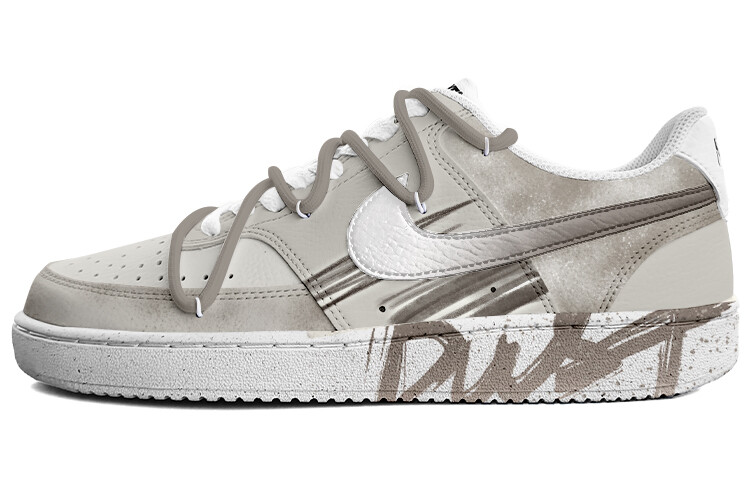 Кроссовки Nike Court Vision 1 Skateboarding Shoes Women's Low-top White, хаки