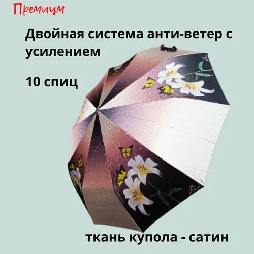 Мини-зонт Sponsa, коричневый