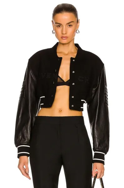 Куртка Givenchy Cropped Varsity, цвет Black & White
