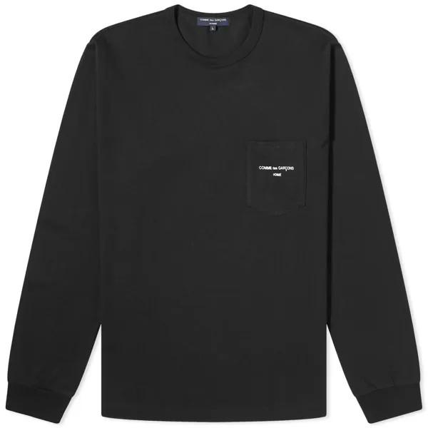 Лонгслив Comme Des Garçons Homme Pocket Logo Long Sleeve Tee, черный