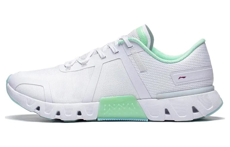Кроссовки LINING Training Shoes Women's Low-top White/Green, зеленый