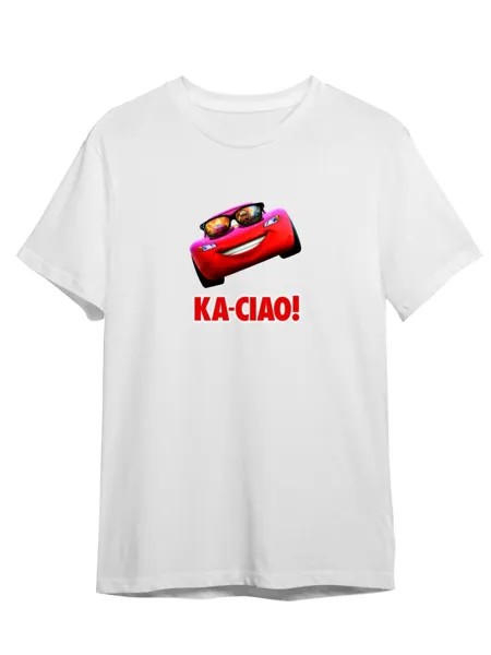 Футболка унисекс СувенирShop Тачки/Cars/Молния Маккуин 19 белая L