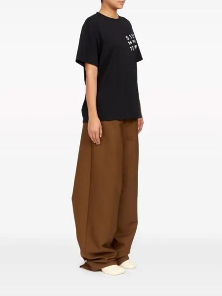 MM6 Maison Margiela футболка с логотипом, черный