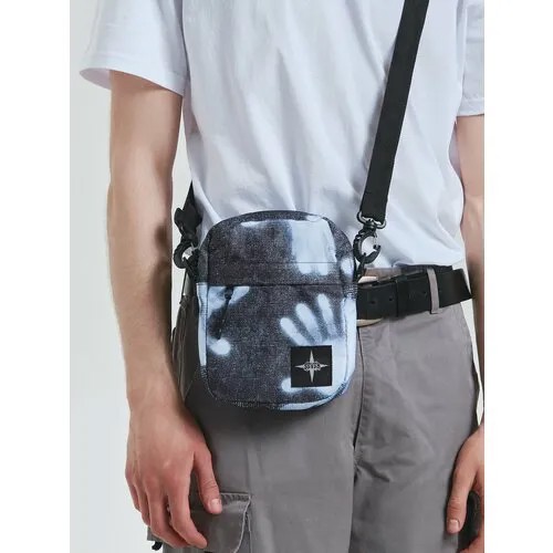 Сумка мессенджер SEVERCLOTHING, черно-белый