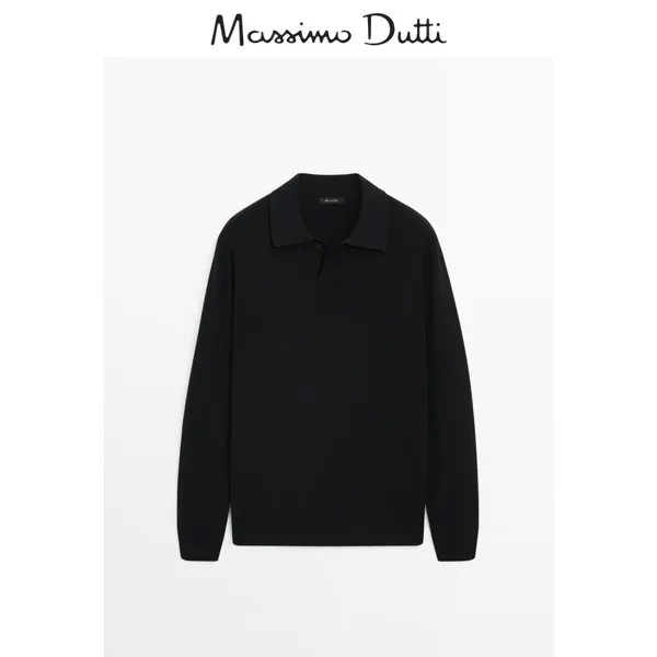 Рубашка-поло мужская Massimo Dutti, черный