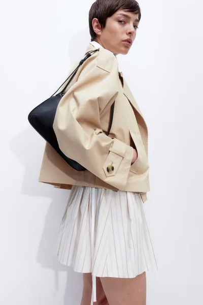 Короткий тренч H&M, бежевый