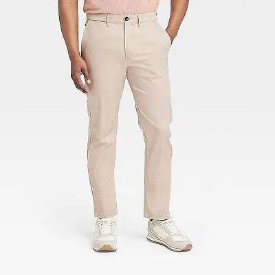 Мужские брюки Slim Fit Tech Chino - Goodfellow - Co Светло-серый 36x34