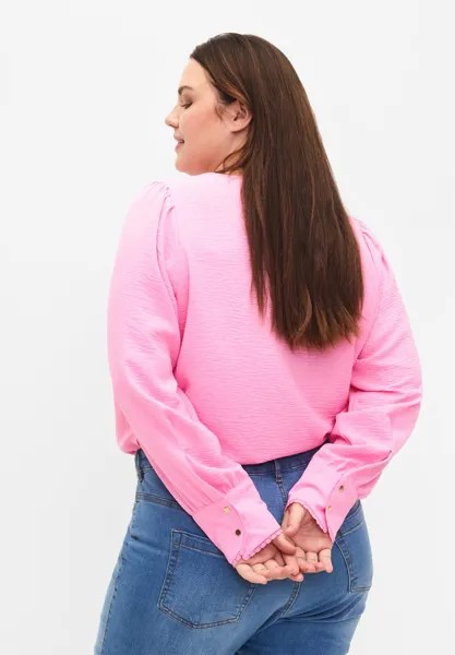 Блузка Long-Sleeved With Texture Zizzi, роза
