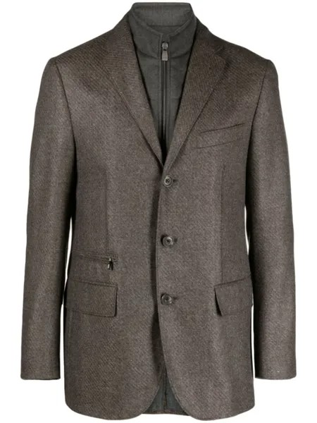 Corneliani многослойный однобортный пиджак, серый
