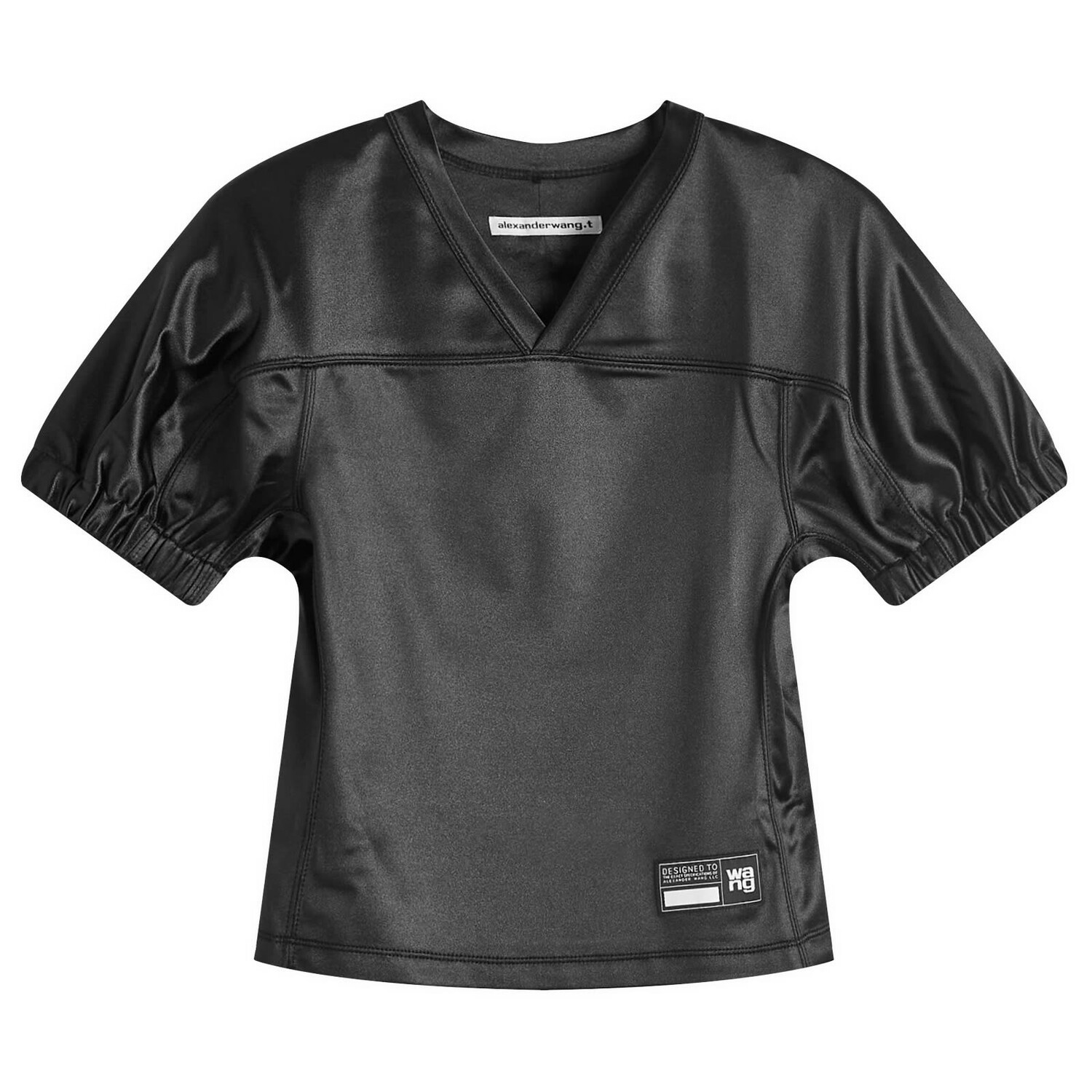 Футболка Alexander Wang Fitted Football Top, черный