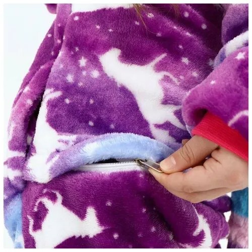 Страна Карнавалия Кигуруми детский Единорог с рисунком единорога фиолетовый,рост140