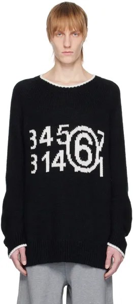 Черно-белый свитер со вставками MM6 Maison Margiela