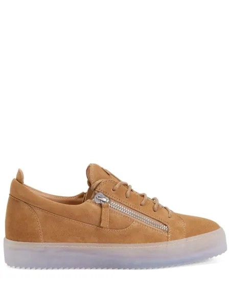 Giuseppe Zanotti кеды с молниями, коричневый