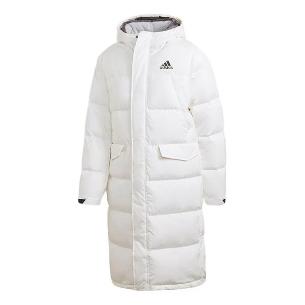 Пуховик adidas Stay Warm Sports hooded down Jacket White, белый