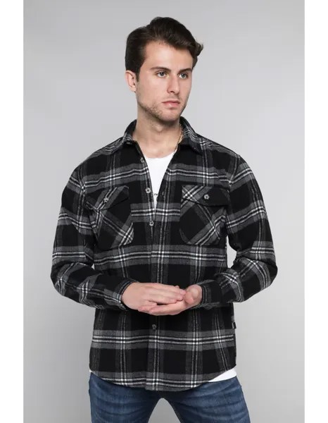 Рубашка CARISMA Flanell Flanell mit Karomuster, черный