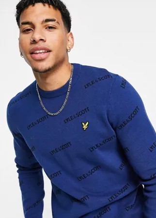 Джемпер с логотипом Lyle & Scott-Голубой