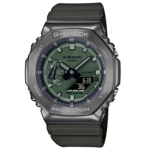 Наручные часы CASIO G-SHOCK GM-2100B-3AER Metal Covered оливковый , Размер ONE SIZE