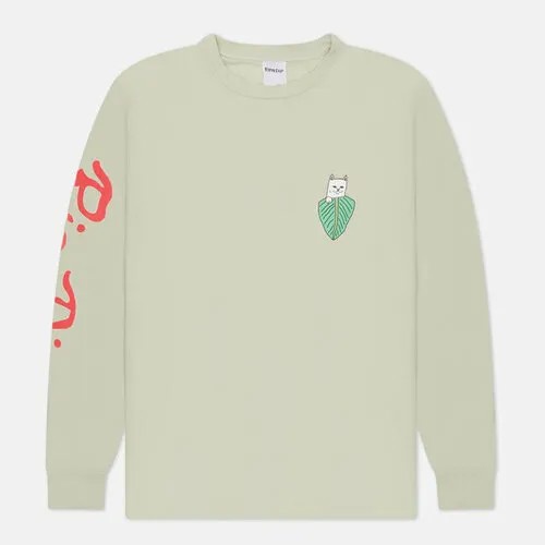 Лонгслив RIPNDIP nermal portrait, хлопок, размер xl, зеленый